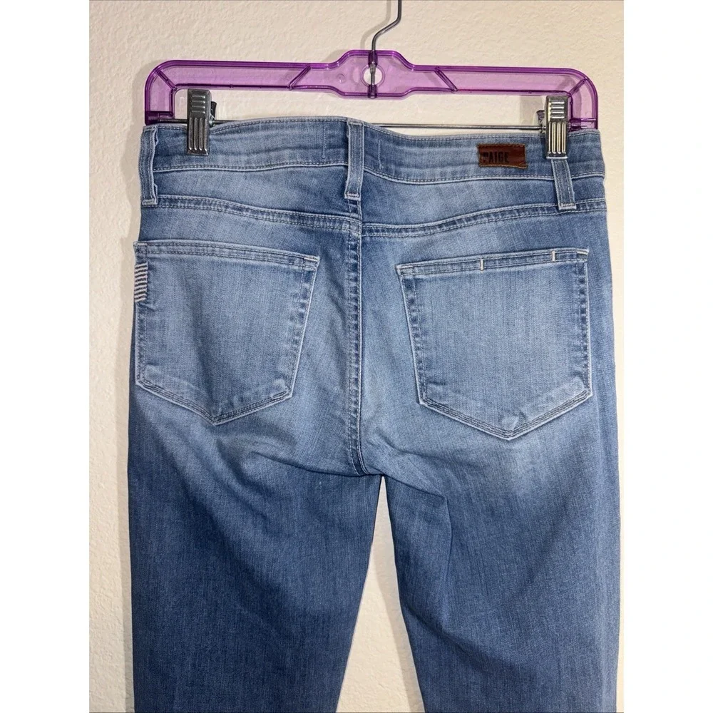 PAIGE Kylie Crop Jeans Womens 27 Blue Stretch Denim Made In USA 🇺🇸 Cropped